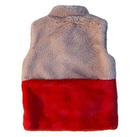 Sovereign Code Children’s Red and Pink Faux Fur Vest SVRN Size 3 - Picture 2 of 6